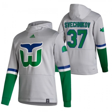 Herren Eishockey Carolina Hurricanes Andrei Svechnikov 37 2020-21 Reverse Retro Pullover Hooded Sweatshirt